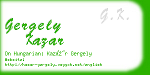 gergely kazar business card